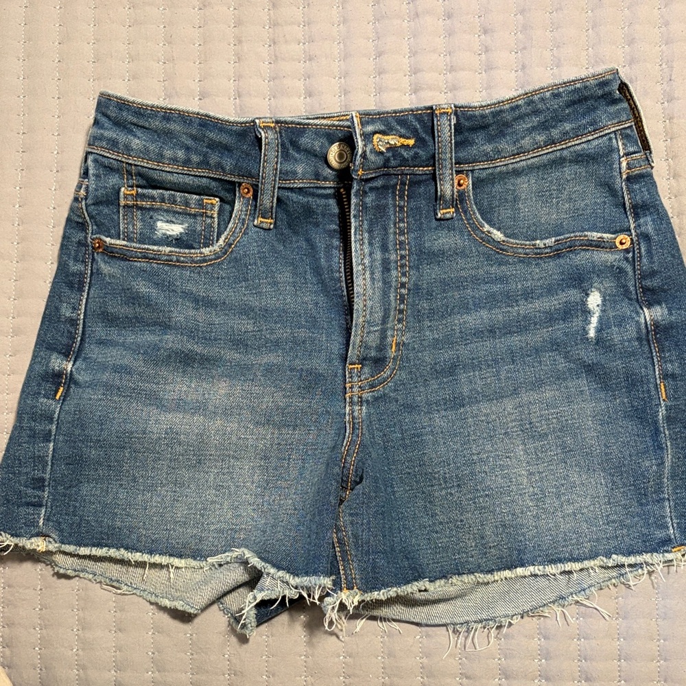 Old Navy High Rise Frayed Denim Jean Shorts size 0